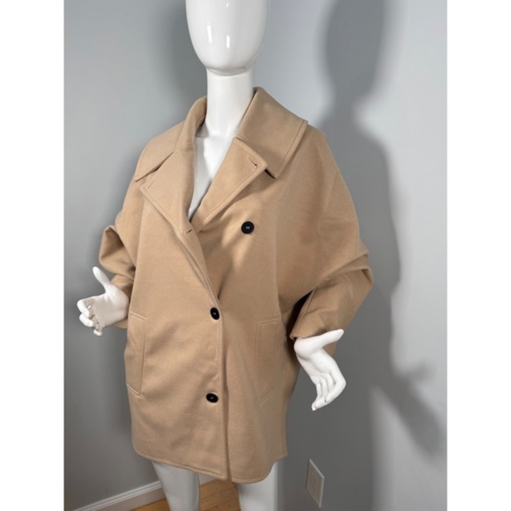 Commense Solid Oversized Pocket Button Coat Khaki… - image 7